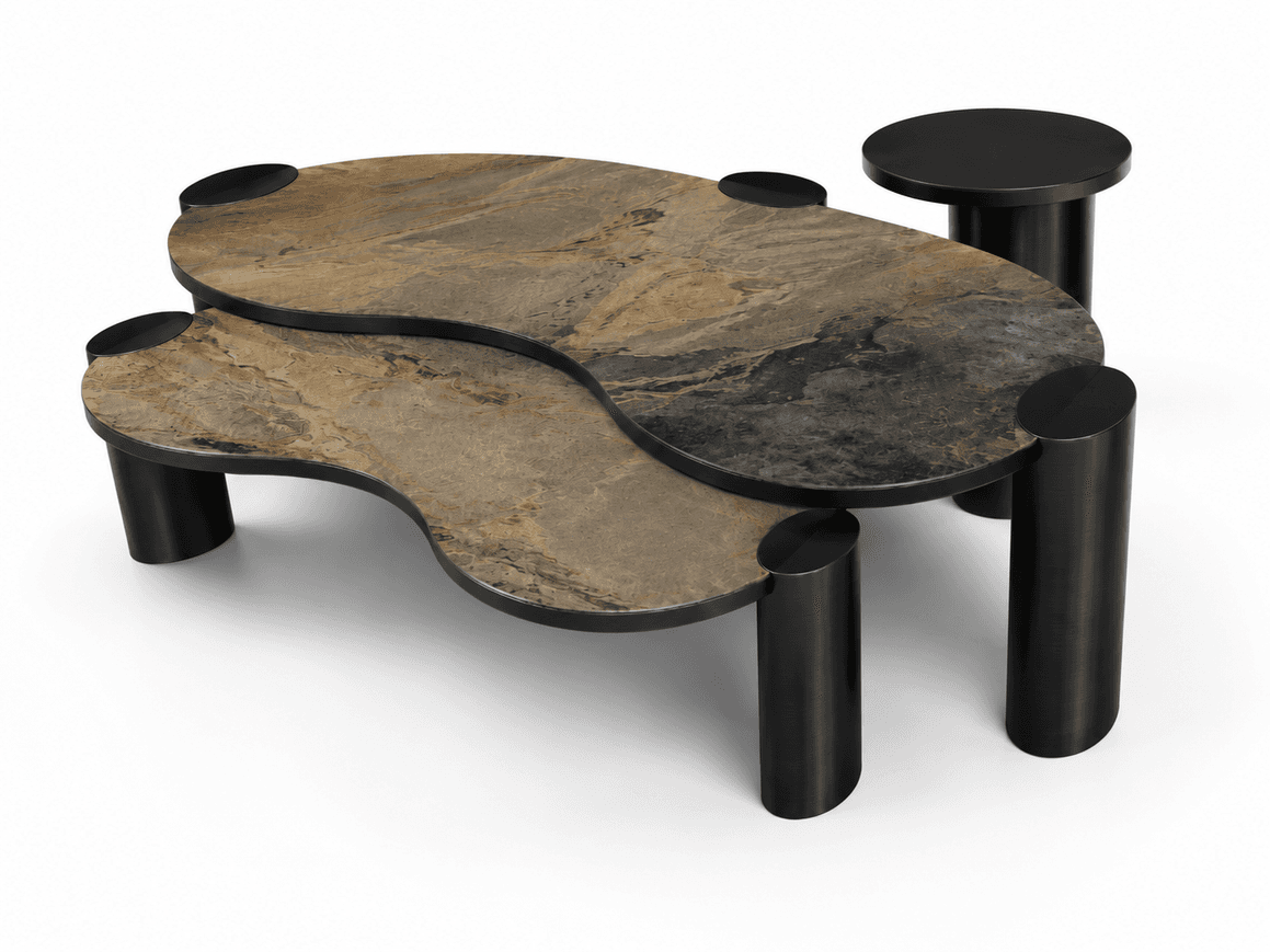 3D render of the Modular Trio custom furniture set
