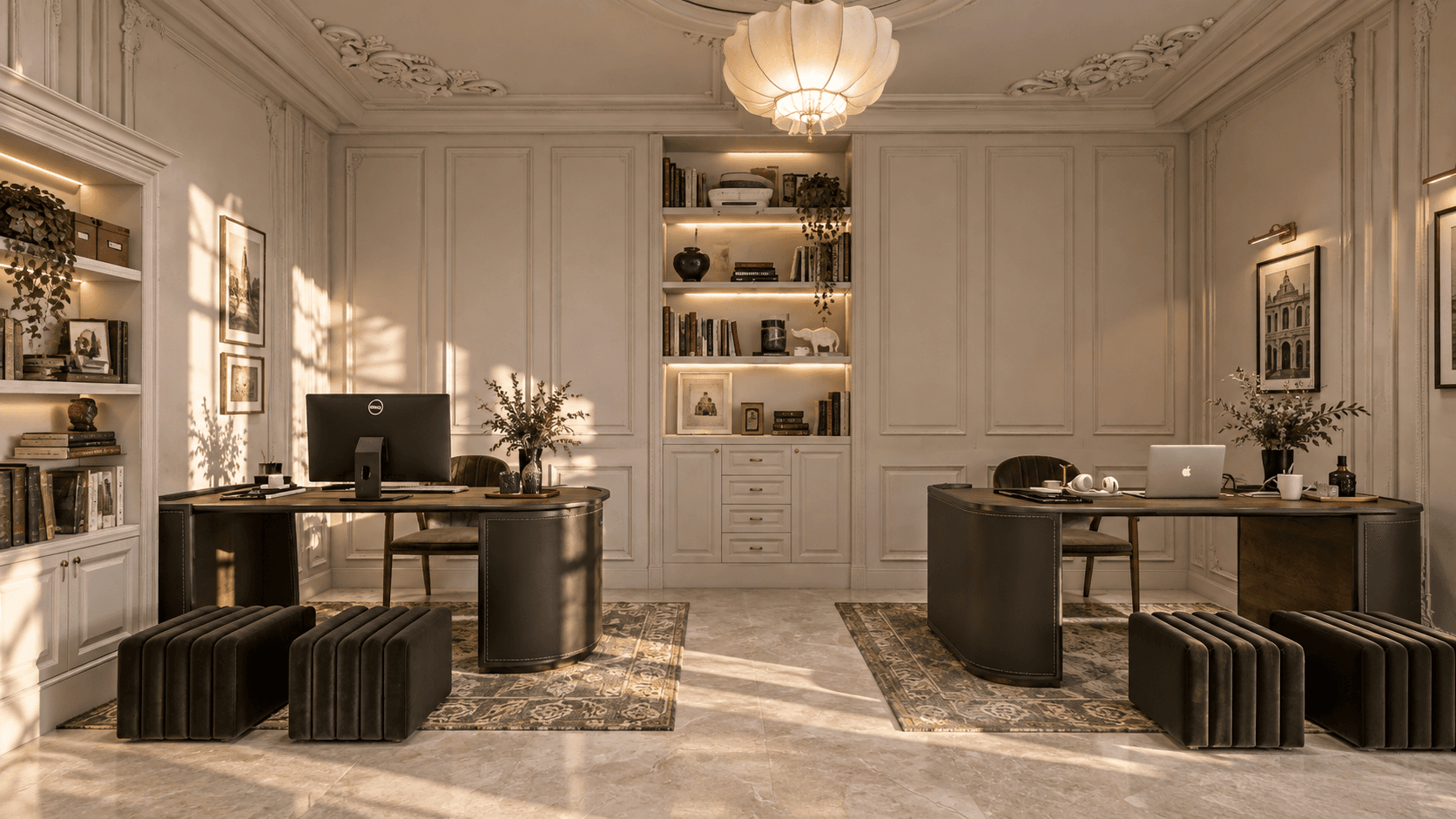 Classic Office · Shared Office — interior design by Hala Hussien, Dubai